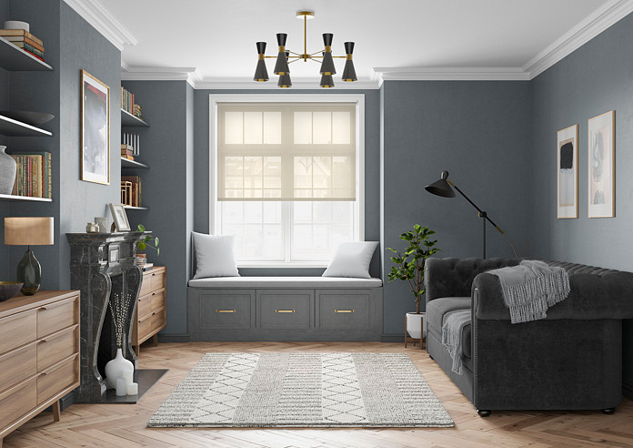 Crystalline Voile, Ecru - Twist&Fit Roller Blind - Image 8